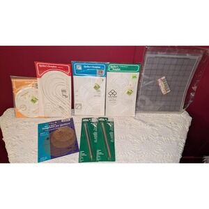 Vintage Quilting Lot 8 Templates, Pencils, Pack Of Plastic Grid, Yours‎ Truly